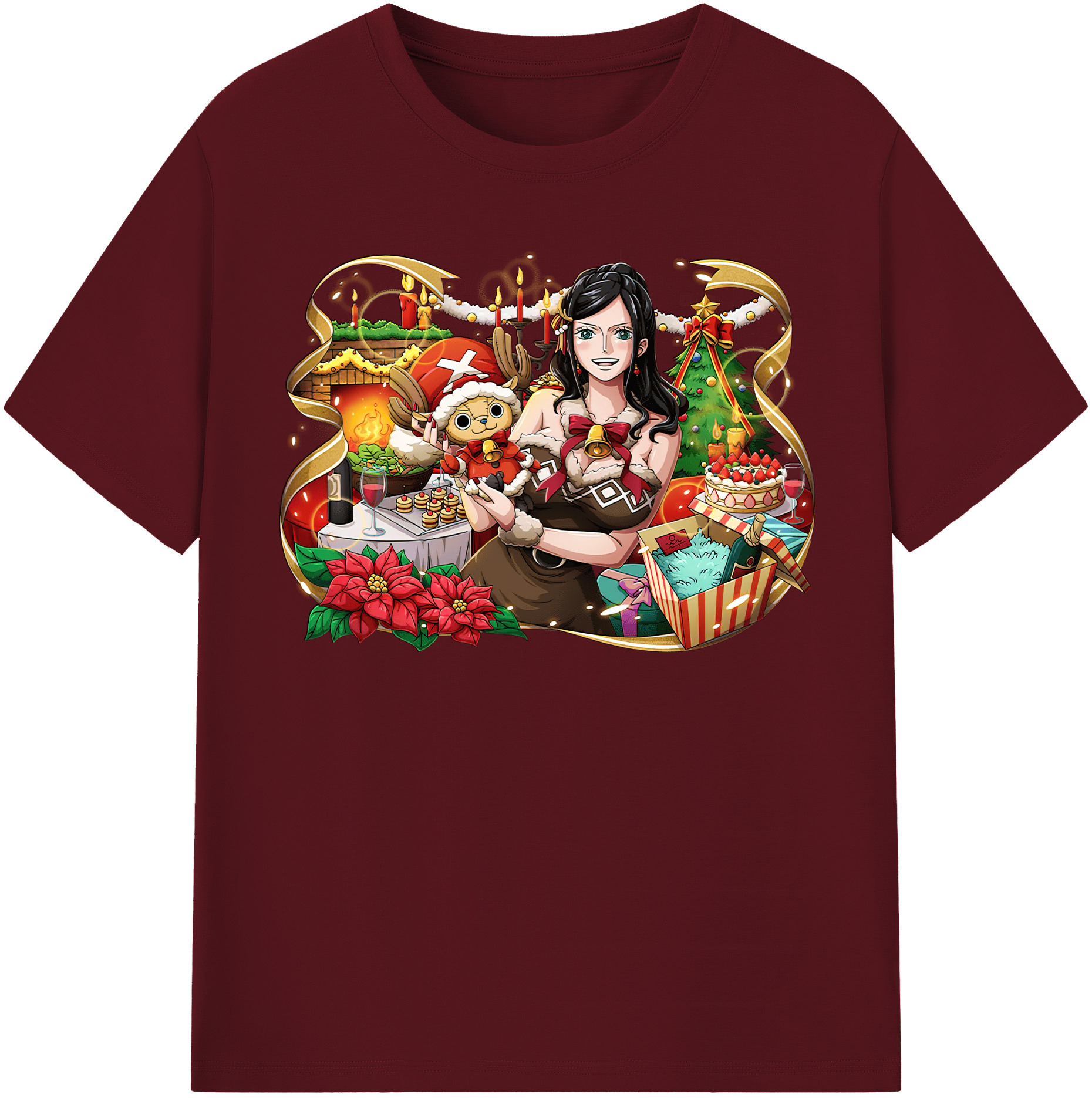 ワンピース ニコ・ロビン ONE PIECE Nico Robin 綿100％半袖Tシャツ（フロントプリント）
